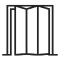 Bi-folding doors schematic opening image
