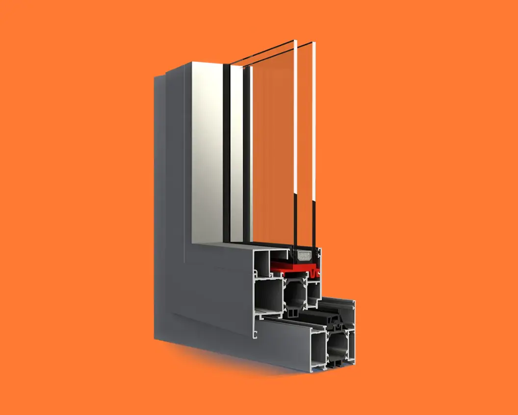 Two layers of glass in a structure of a window schematic picture